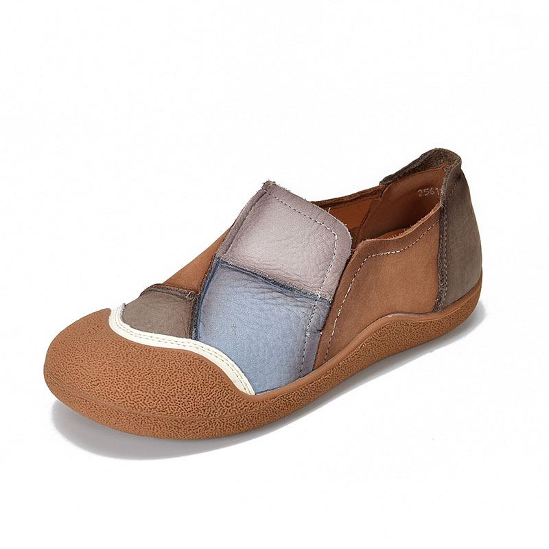 Модные лоферы GKTINOO из натуральной кожи на мягкой подошве 2025 Осень Новые Ретро Повседневные Ручной работы Женские Туфли на плоской подошве