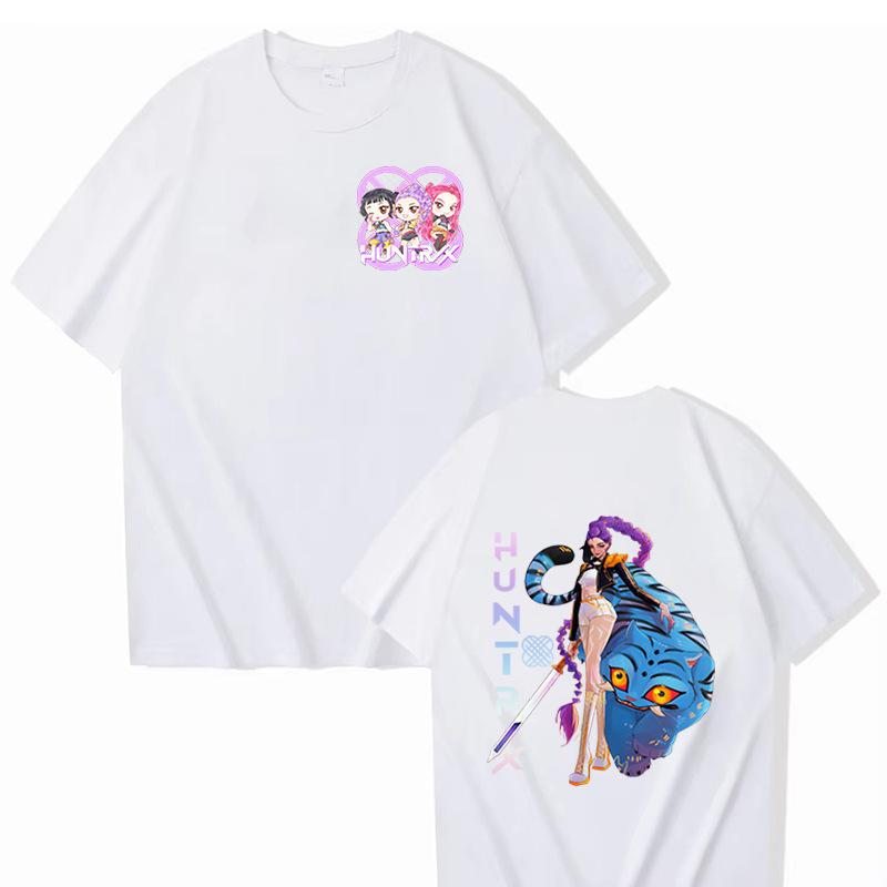15 цветов K-Pop футболки «Истребители демонов» Футболка с демонической эмблемой для мужчин Y2K Забавная больших размеров одежда с коротким рукавом