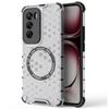 For Oppo Reno12 Pro 5G (Global) Magnetic Case Honeycomb Texture Double Layer TPU+PC Phone Cover