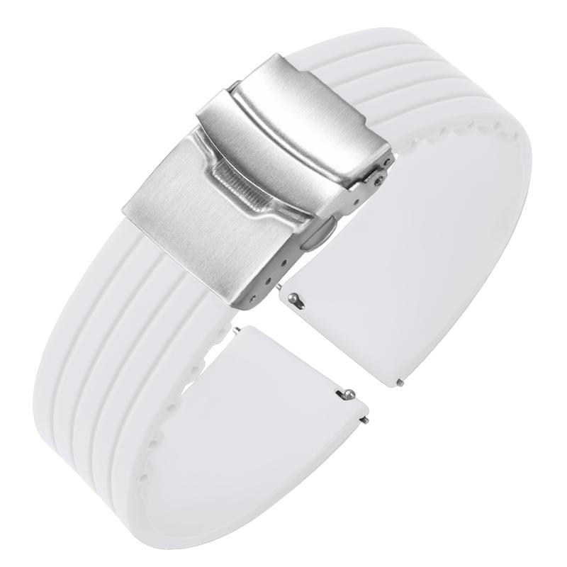 Премиальный резиновый силиконовый ремешок для часов Универсальный водонепроницаемый спортивный ремешок со складной застежкой 18/20/22/24 мм для браслета Seiko Аксессуары