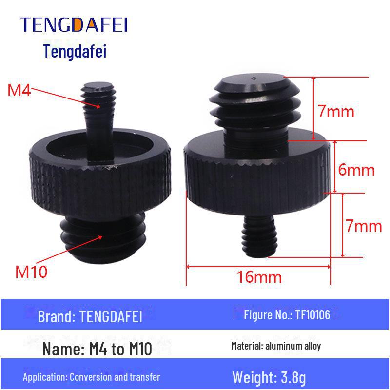 Адаптер для штатива с креплением на стойку для освещения и поворота камеры с резьбой 1/4" на 3/8" на M4/M5/M6/M8