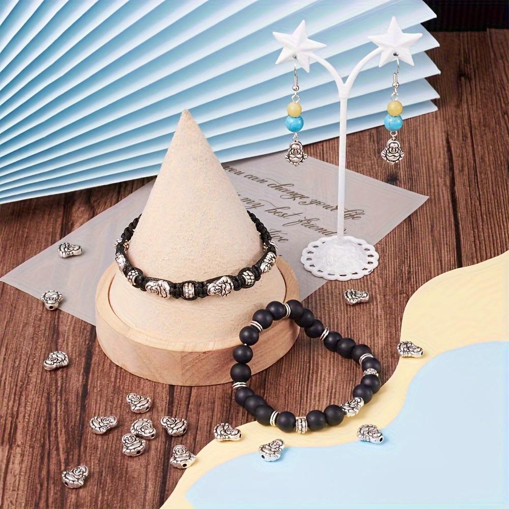 10/20/30 шт. тибетские антикварные серебряные металлические бусины-разделители в форме Будды 11x10,5 мм для самостоятельного изготовления ювелирных изделий