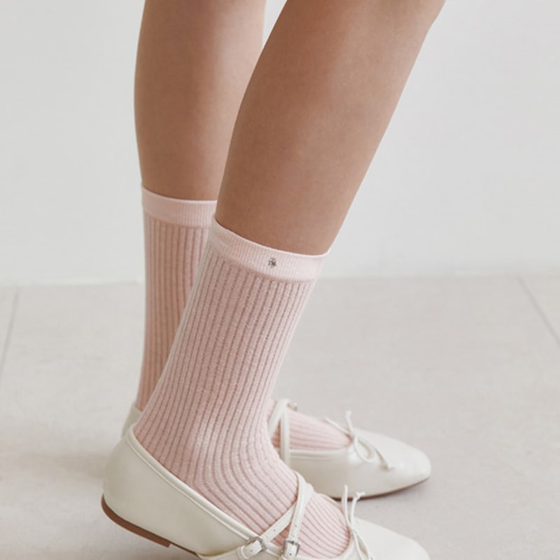 Tatiana See-through Ribbed Socks SC8087 3 Colors