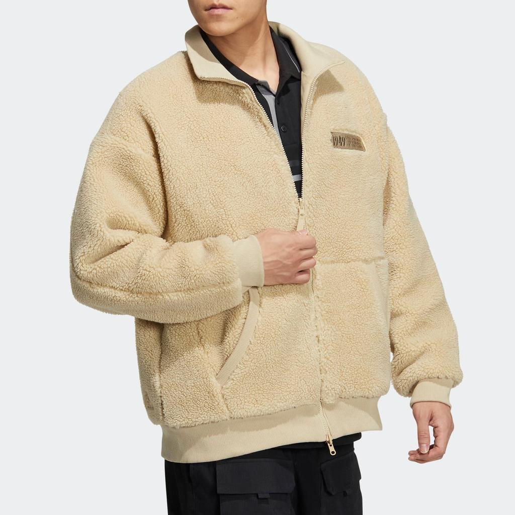 Adidas Спортивная двусторонняя свободная куртка с логотипом, мужская верхняя одежда Prairie-Brown IK3506