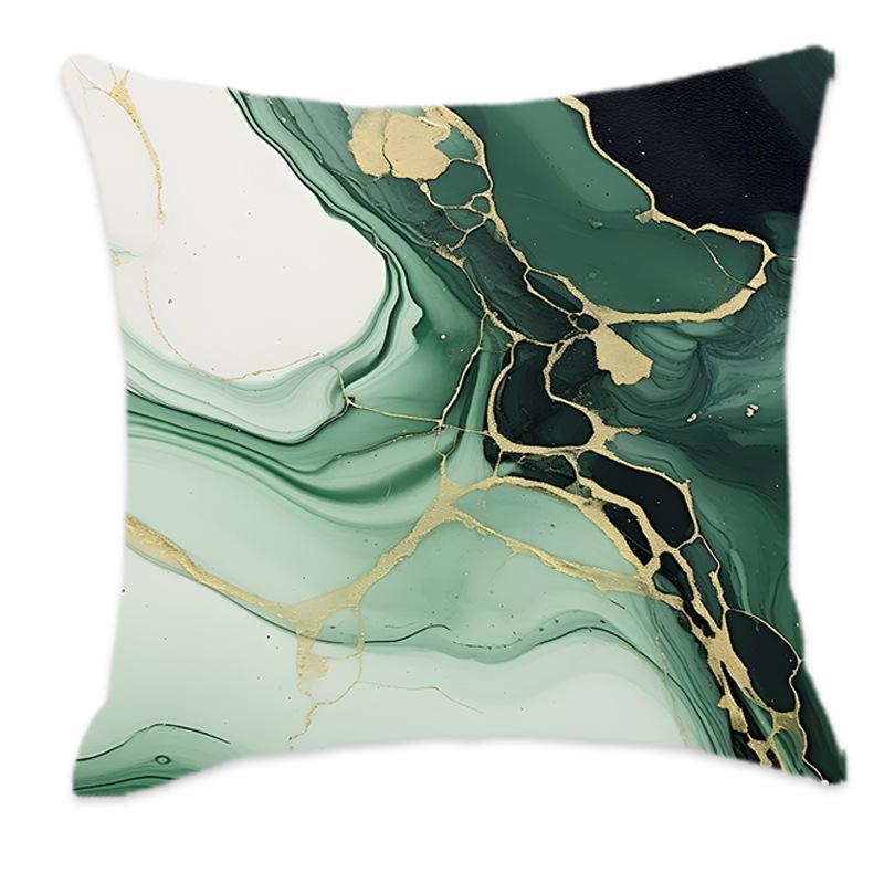 New Green Marble Gilt Series Pillows, Comfortable and Soft, Car Home, Bedroom, Bedside Pillows, Cushions