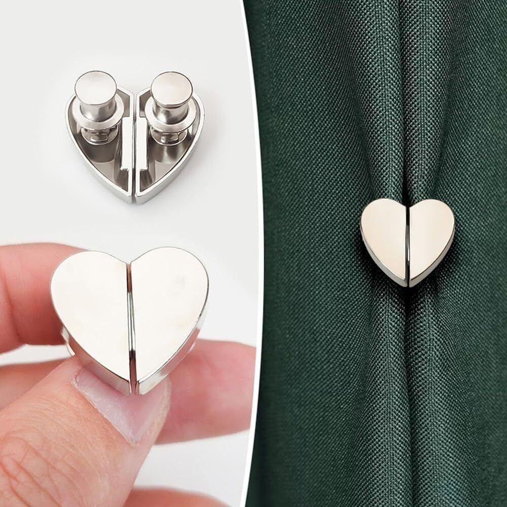 1/2/4Pcs Punch-free Heart Shaped Magnetic Curtain Button Detachable Curtain Ties  for Home