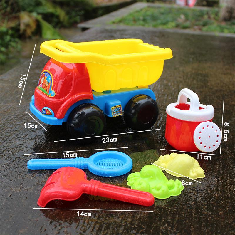 Популярный большой пластиковый пляжный игрушечный автомобиль песочные часы набор для детей - Идеально подходит для игр с песком и водой, купания и отдыха.
