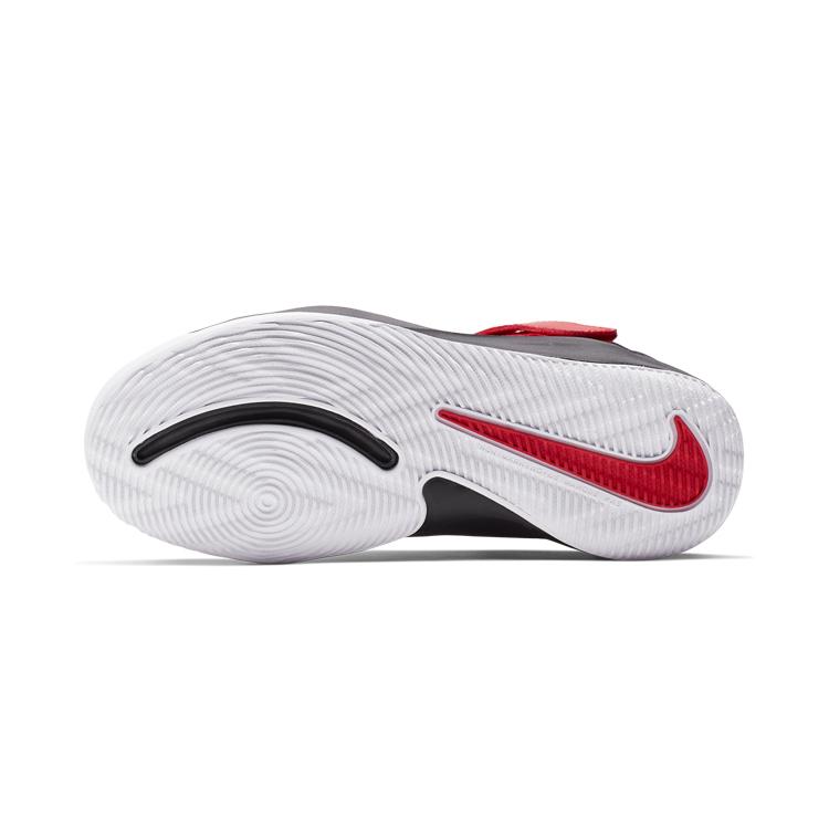 Nike Команда Hustle D 9 FlyEase Скользкие Устойчивые к истиранию Средние Баскетбольные кроссовки Красные Черные (унисекс) Детские баскетбольные кроссовки BV2951 600