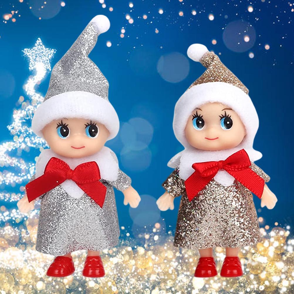 4 Pcs Christmas Baby Elf Doll Christmas Tiny Elf Doll Christmas Mini Elf Baby Doll Toys Baby Elves