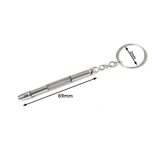 Mikankawa 4-in-1 Precision Eyeglass Screwdriver, Set of 2, for Adjusting Screws In Eyeglasses, Compatible with 2.6mm/2.4mm Hex, 1.7mm Minus, and 1.7mm