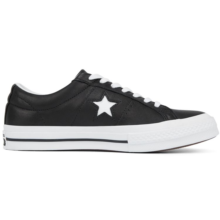 Converse Кеды низкие кожаные One Star Series Унисекс Черно-белые 163385C