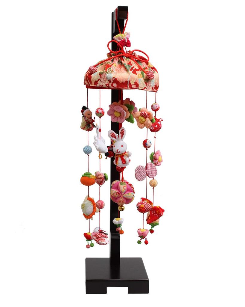 Hanging Hina Small Flower Rabbit Doll with Display Stand Dolls, (65cm Tall),