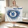 1PC Chelsea F Custom Name Patterned Flannel Blanket Suitable For All Seasons for Home Decor Warmth and Comfort Gifts Holiday Present