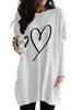 Women's Sweatshirt Women's Long Tunic with Pockets Loose Fit Fashion Printed Logn Sleeve Top