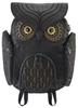 MORN CREATIONS Owl Classic Backpack L Size Gold Embroidery Black