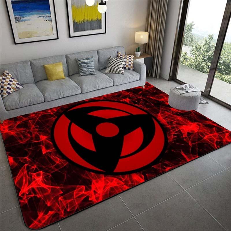 Anime Naruto Non-slip Area Rugs Large Mat Rugs for Living Room Comfortable Carpet Soft Floor Mat Rugs for Bedroom