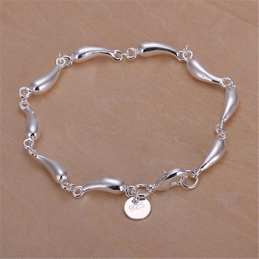 925 Sterling Silver Bracelet Drop Chain for Women Lady Fashion Charm Jewelry Wedding Noble Gifts