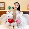 Cute Wedding Bunny Plush Toy For Girlfriend Valentine's Day Gift 45cm Pink Red