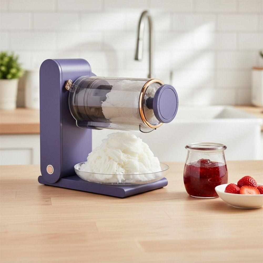 Wireless Ice Crushing Machine with Tray Ice Shaver Multi-purpose Ice Crusher Drink Shop