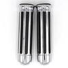 Szmsmy Universal Motorcycle Handlebar Skull 25mm Grips, Chrome,