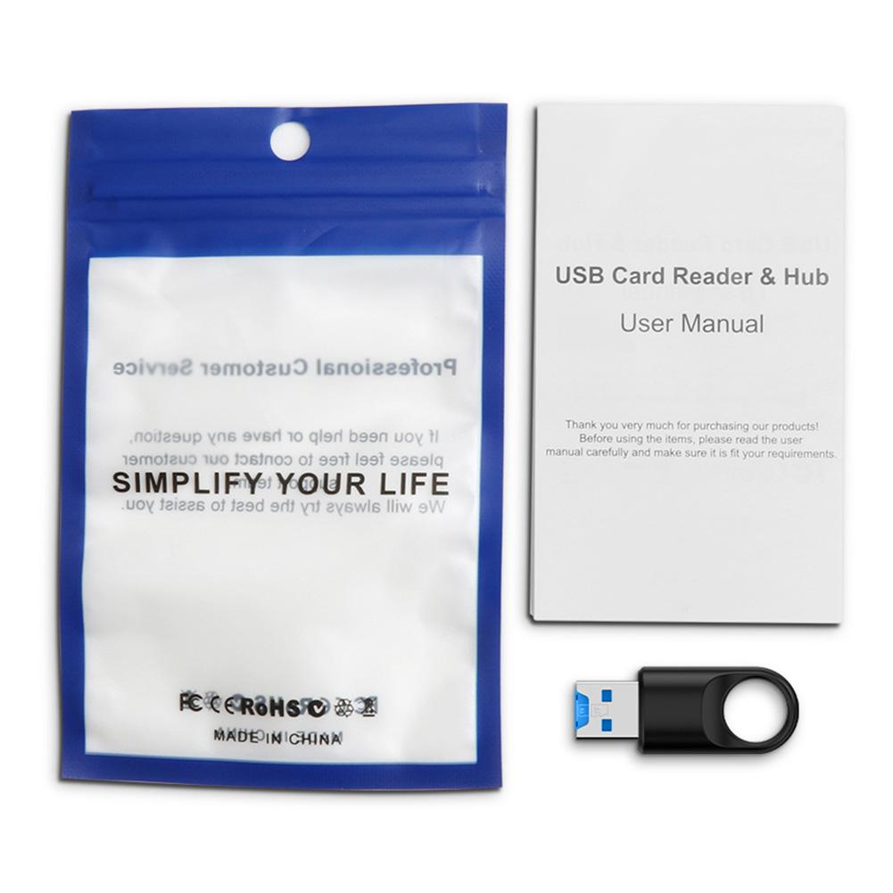 Адаптер устройства чтения карт памяти USB 3.0 Высокоскоростной адаптер устройства чтения карт памяти USB 3.0 для ПК/ноутбука/смартфона/регистратора вождения