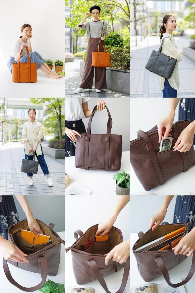 Сумка-тоут из натуральной кожи коричневая [Дакота] женская DA-1033466-40