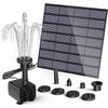 Solar Fountain Pump Kit with Separate Solar Panel, 1.8 W Upgraded Solar Water Pump with 3 M Long Cable & 4 Nozzles Solar Water Fountain for Bird Bath