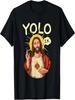 Иисус Христос YOLO ЖЕСТЬ Мем Смешная Христианская Пасхальная Футболка