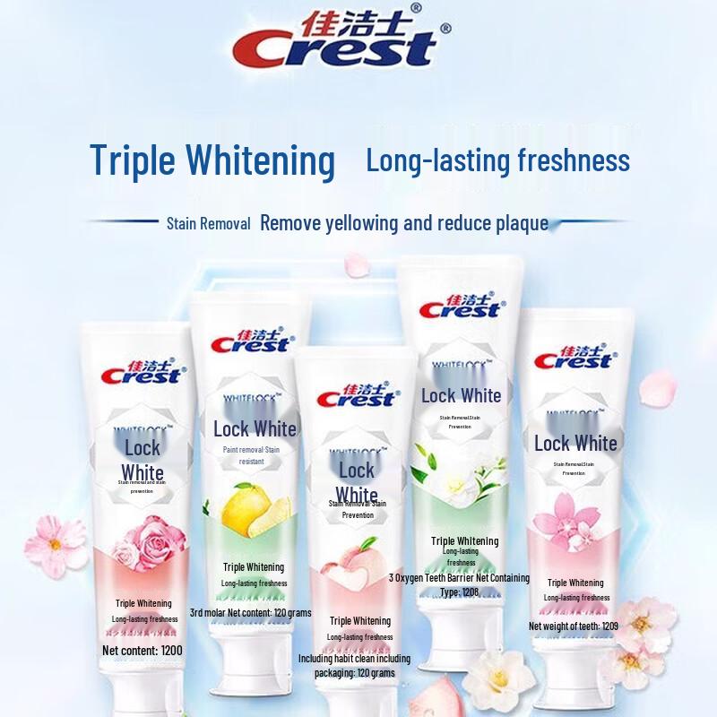 Crest Lock White Peach Oolong Toothpaste