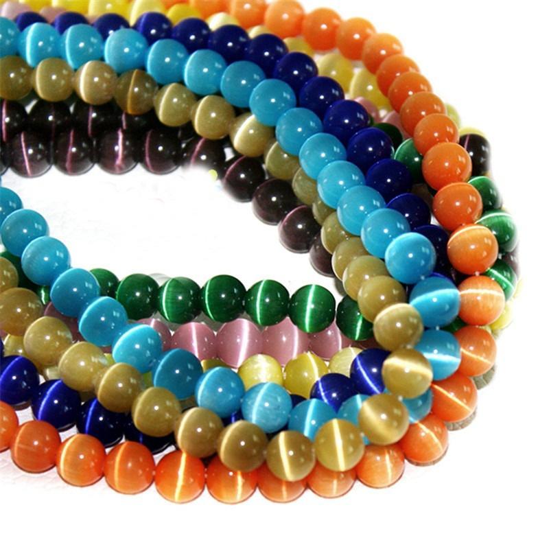 DIY 4 мм/6 мм/8 мм круглые натуральные опаловые разделители из кошачьего глаза свободные бусины для изготовления ювелирных изделий