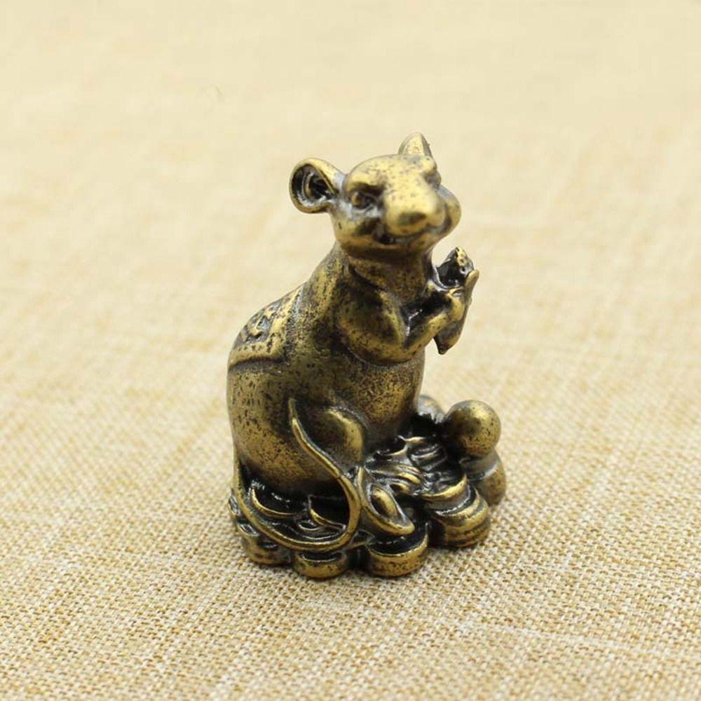 Миниатюры китайской крысы, традиционная мышь, любовь, кукурузные украшения, фигурки зодиакальной мыши для дома