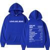 Christian Love Like Jesus Bible Verse Hoodies Men Women Clothing Fashion Harajuku Sweatshirts Fleece Casual Long Sleeve Pullover