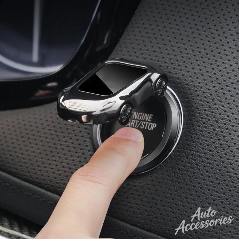 Car One-Click Start Button Decoration Stickers Protector Cover For Porsche 911 Cayenne Panamera Macan Boxster Carrera-GT 928 944 DNPQR1