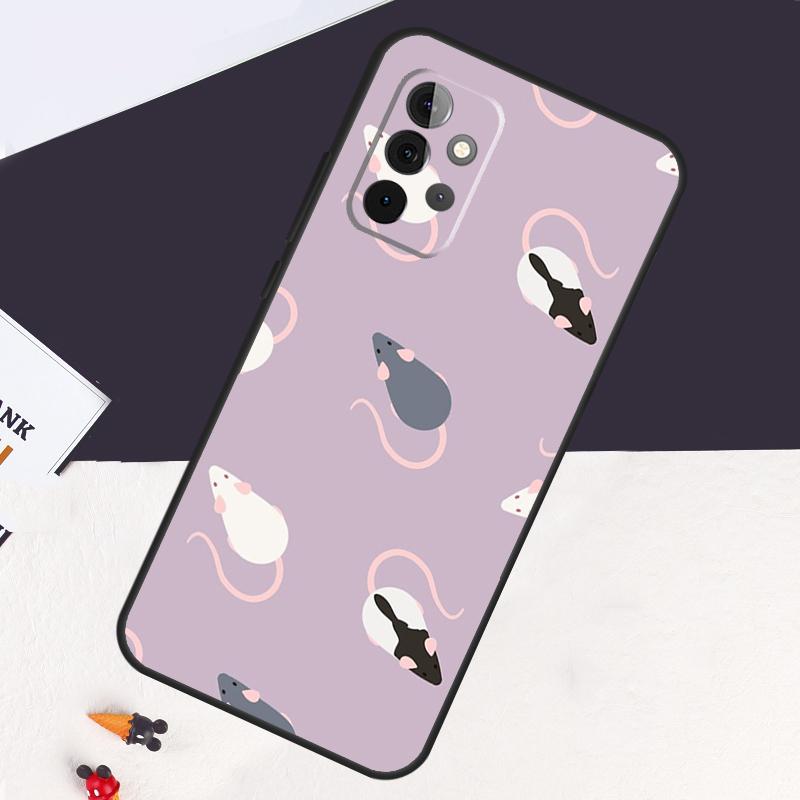 Чехол-мышь для крысы для Samsung Galaxy A13 A35 A15 A55 A53 A33 A36 A56 A26 A16 A22 A32 A52 A54 A34 A05 A06