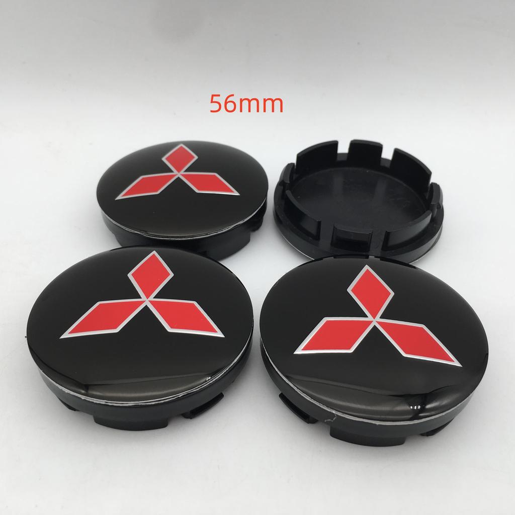 4pcs 3D 56mm 60mm 68mm for Mitsubishi Car Wheel hub Center Cap emblem Badge covers sticker Decals styling auto Accessories
