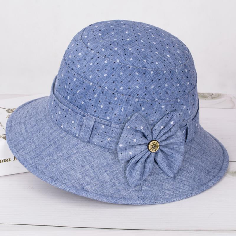 New spring and autumn hat women's wide-brimmed sun hat sun protection mother hat sun hat middle-aged women's travel bucket hat