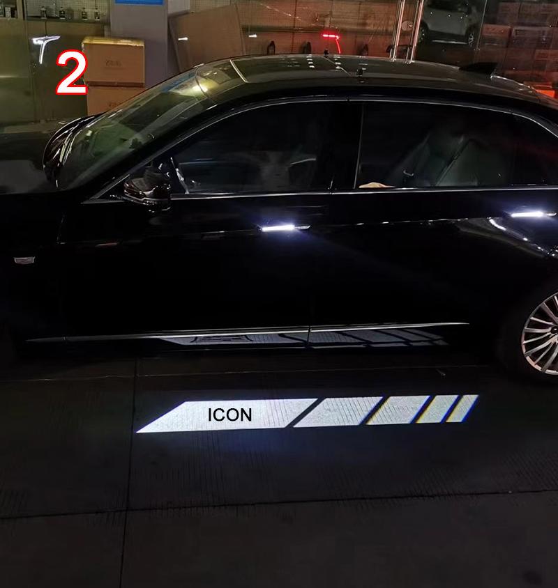 Для Cadillac CT4 CT5 CT6 ATS CTS HD Светодиодный Зеркало Заднего Вида Автомобиля Иконка Приветствия Тень Лазерный Проектор Призрачная Лампа Модификация
