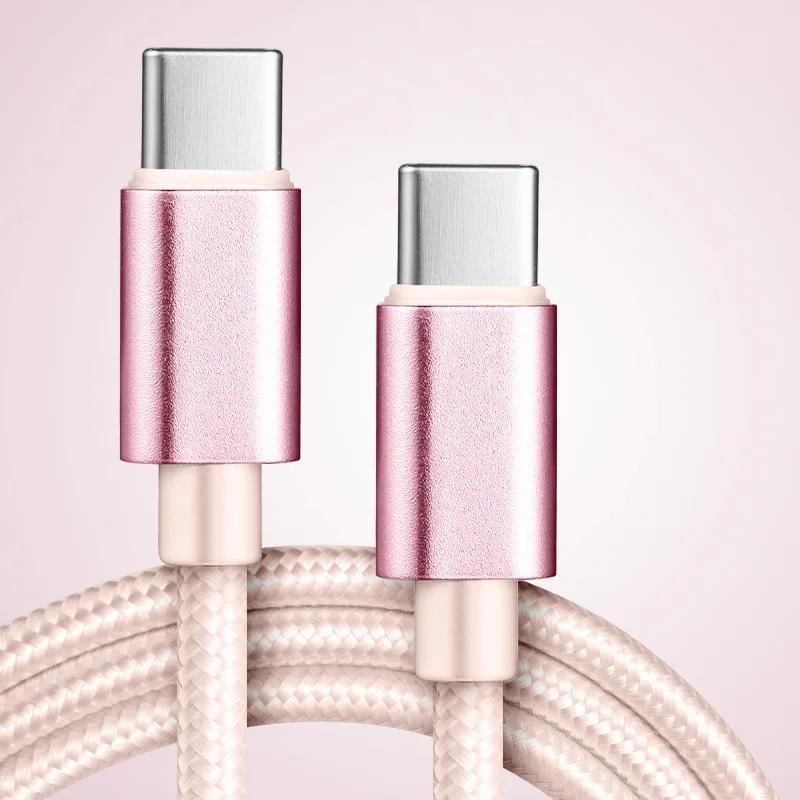 66 В Кабель Нейлоновый 1 А Быстрая Зарядка Кабель USB C на Type C Зарядка 1 м 1 м 1 м Кабель для iPhone 11 16 Pro Max Samsung S11 Xiaomi OPPO