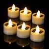 Solar Tea Light Led Candles Flameless Outdoor Waterproof Solar Tea Lights Rechargeable Candles for Party Garden Home Decor