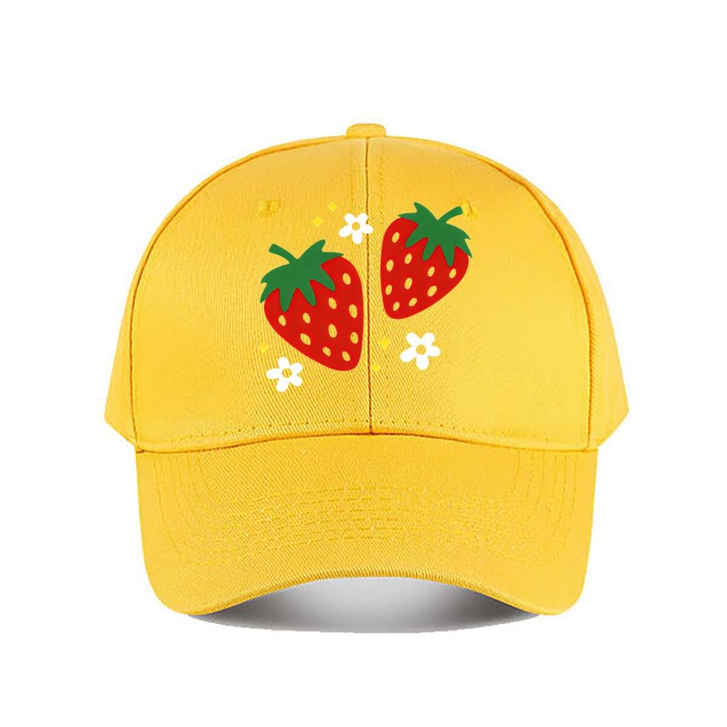 Vintage Strawberry Baseball Cap Baseball Cap Fashion Unisex Sunhat Womens Outdoor Sports Snapback Cap