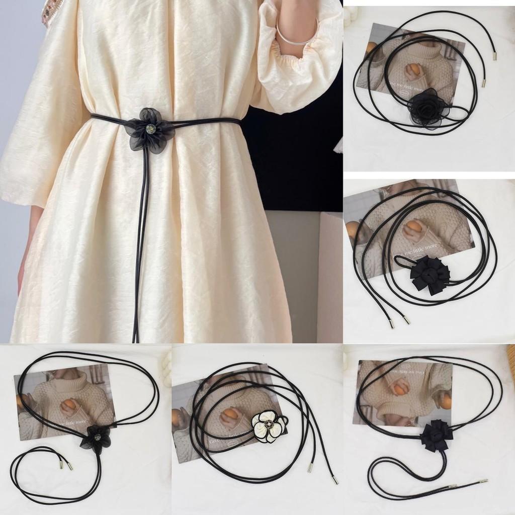 Цветочная Ткань Тонкий Пояс Женский Декоративный Аксессуар для Платья Мягкий Шнур