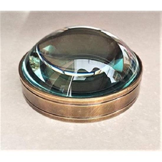 Vintage Desk Magnifier Glass Paperweight | Elegant Optical Dome Magnifying Glass for Reading, Office & Home Décor
