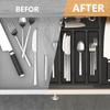 Silverware Drawer Storage Box Expandable Kitchen Tableware Tray Adjustable Tableware Rack Tableware Storage Box