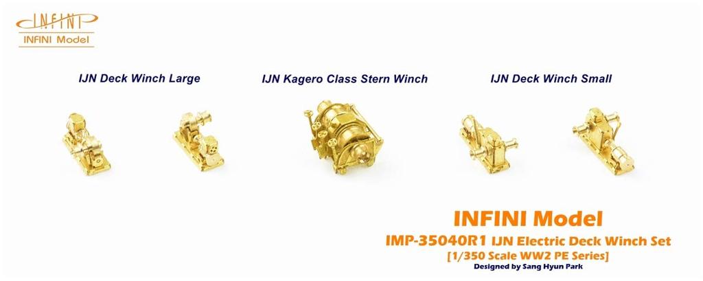 Infini Model 1/350 IMP Series Winch Set A for the Japanese Navy, Plastic Model Parts IMP3540
