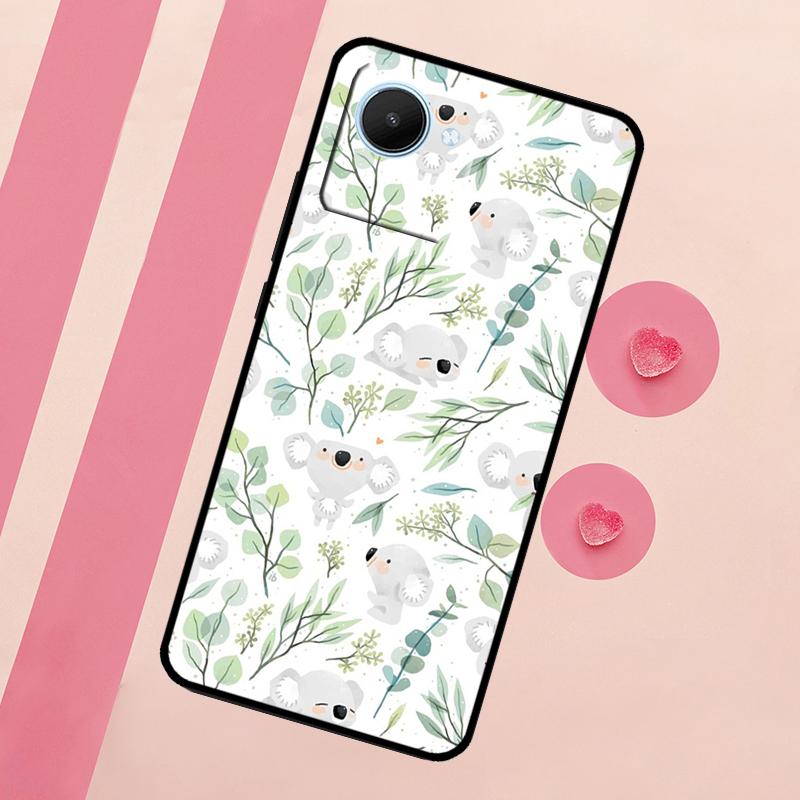 Koala and Eucalyptus Case For Realme C53 C55 C35 C33 C31 C30 C25s C21Y C15 C11 GT Neo 5 3T 2T 9 10 11 Pro Plus