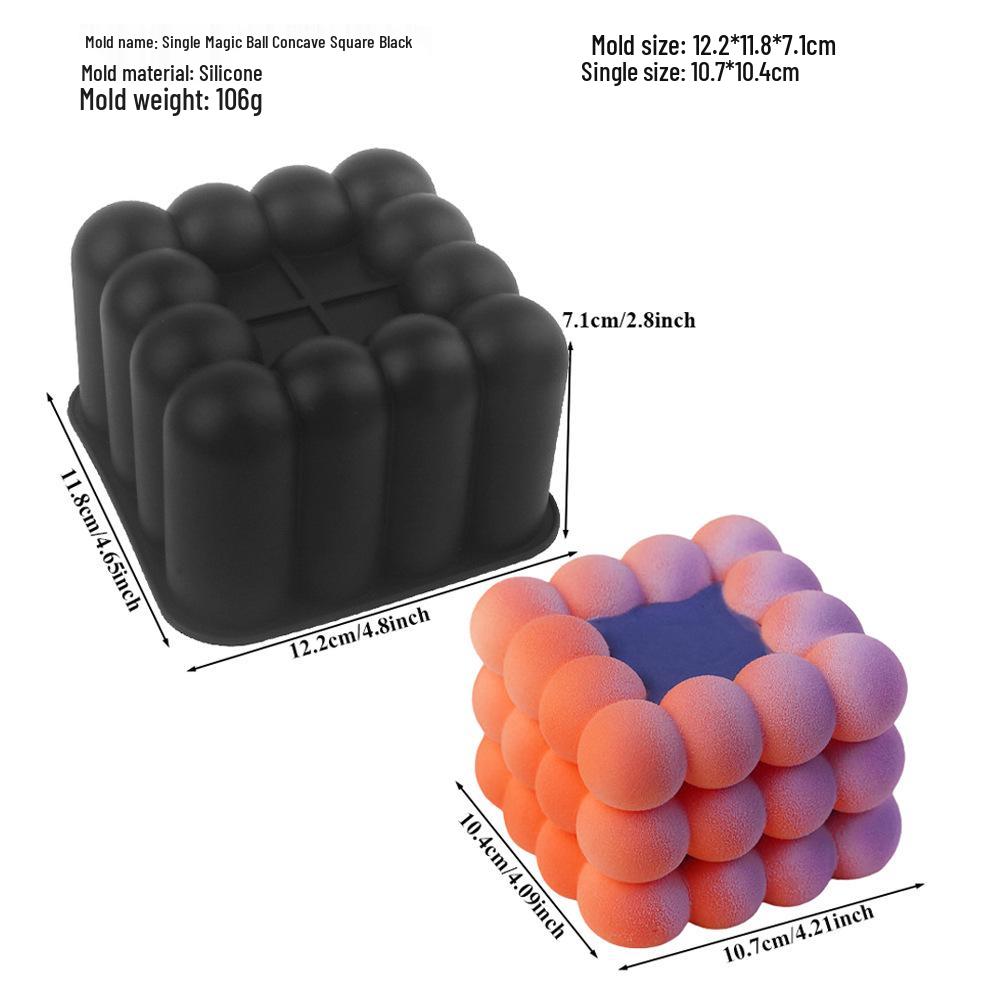 6-Cavity Flower & Heart Silicone Mousse Mold for Chocolate and Cakes