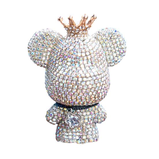 Автомобильный освежитель воздуха со стразами и медведем, крепление к вентиляционному отверстию, длительный аромат, удаление запаха, зажим, тип автомобильного воздуховыпускного отверстия, диффузор для ароматерапии, автомобиль