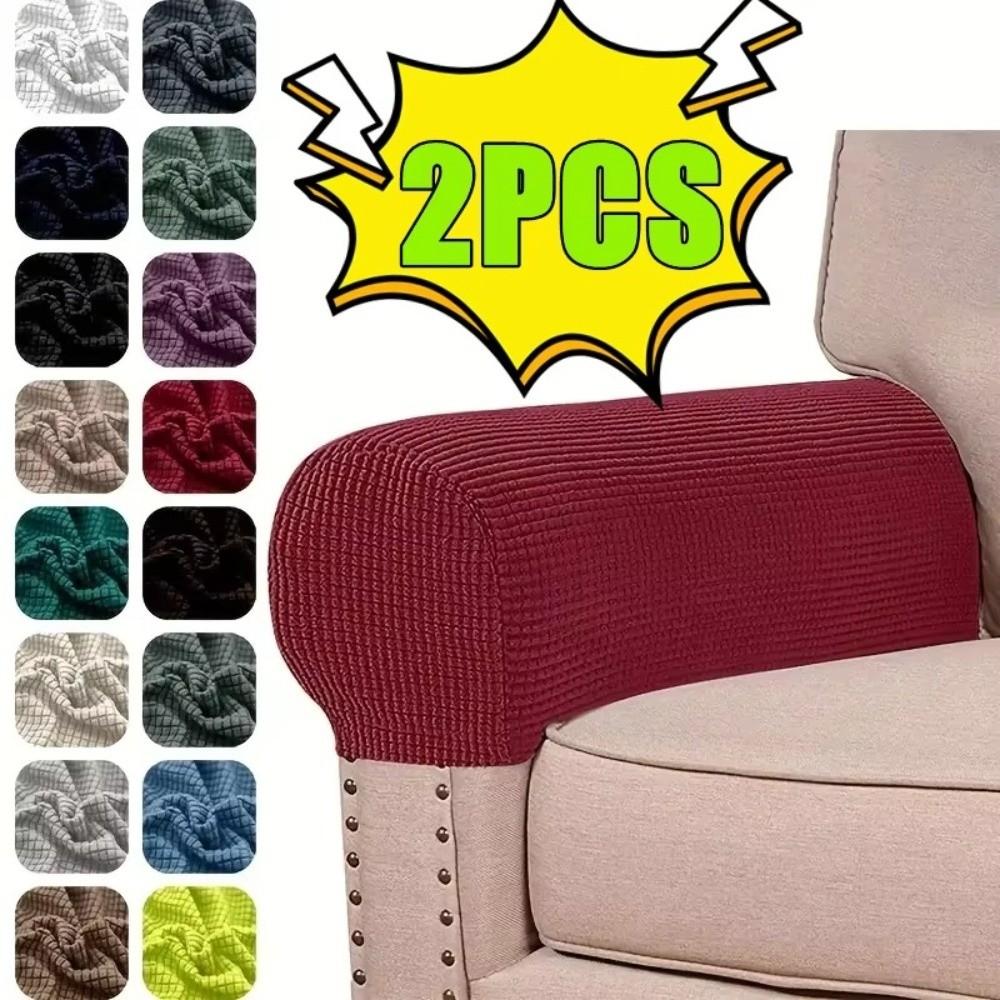1Pair Stretch Sofa Cover Elastic Couch Arm Protector Sofa Armrest Cover  for Home Furniture Decor