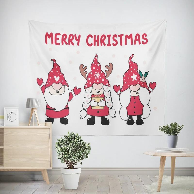 Рождество Новый год Санта-Клаус Подарок Узор Гобелен Гостиная Диван Автомобиль Интерьер Украшения Гобелен