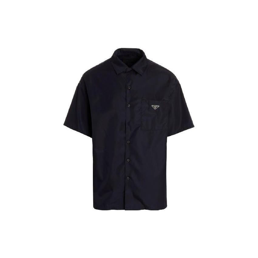 PRADA Shirts Men's Dark Blue Lapel Moderate Other SC608-1WQ8-F0SVF-05